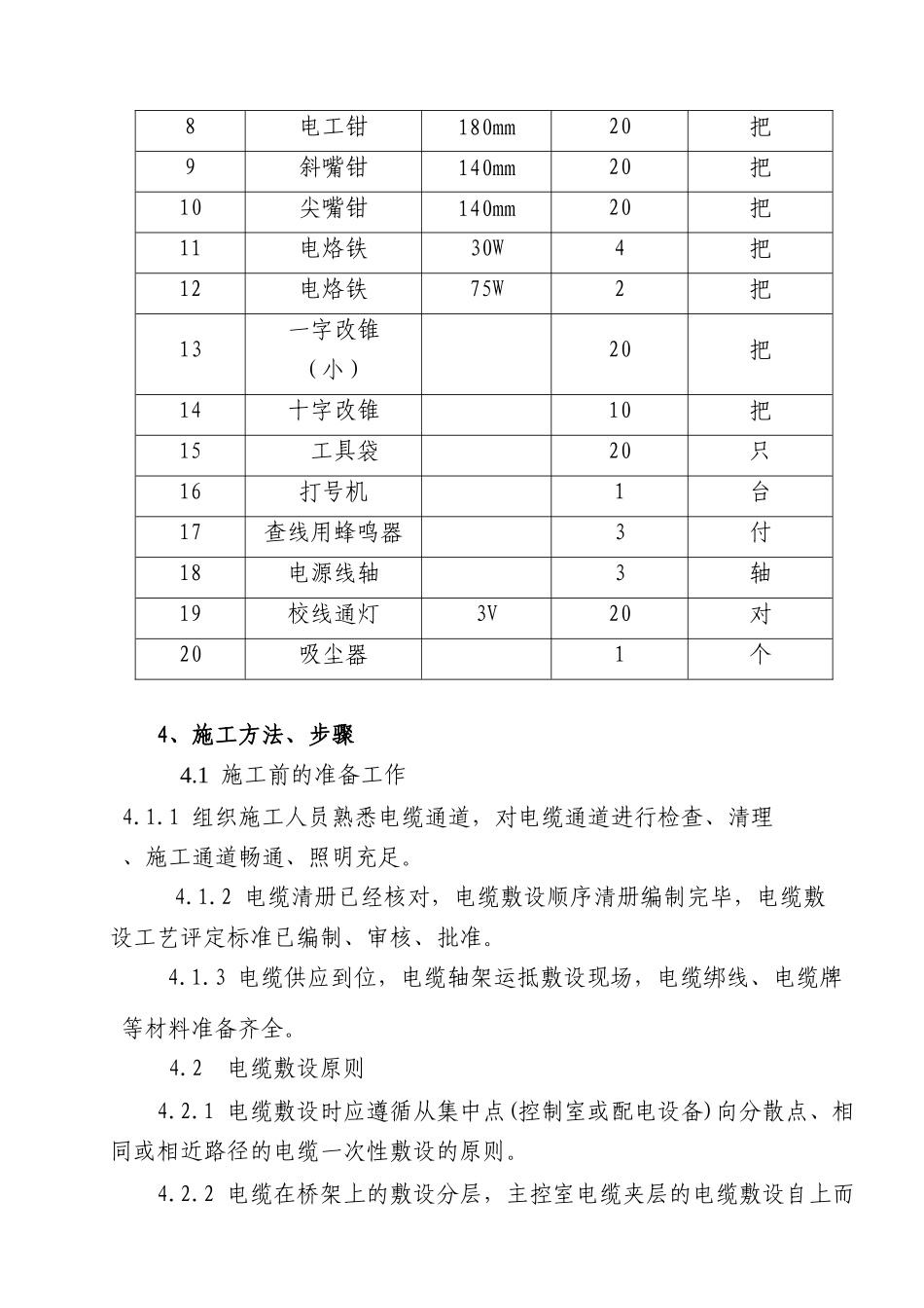电厂机组电缆敷设施工方案_第2页