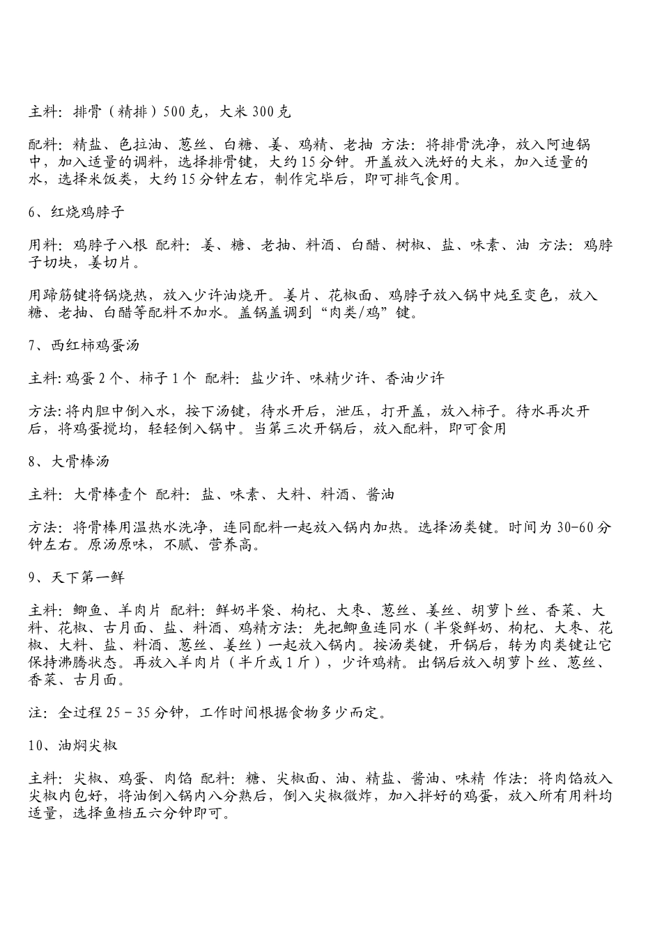 电压力锅食谱菜谱大全_第2页