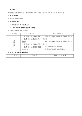 电子巡更系统保养作业指导书