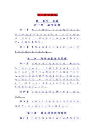 电子股份有限公司员工培训体系