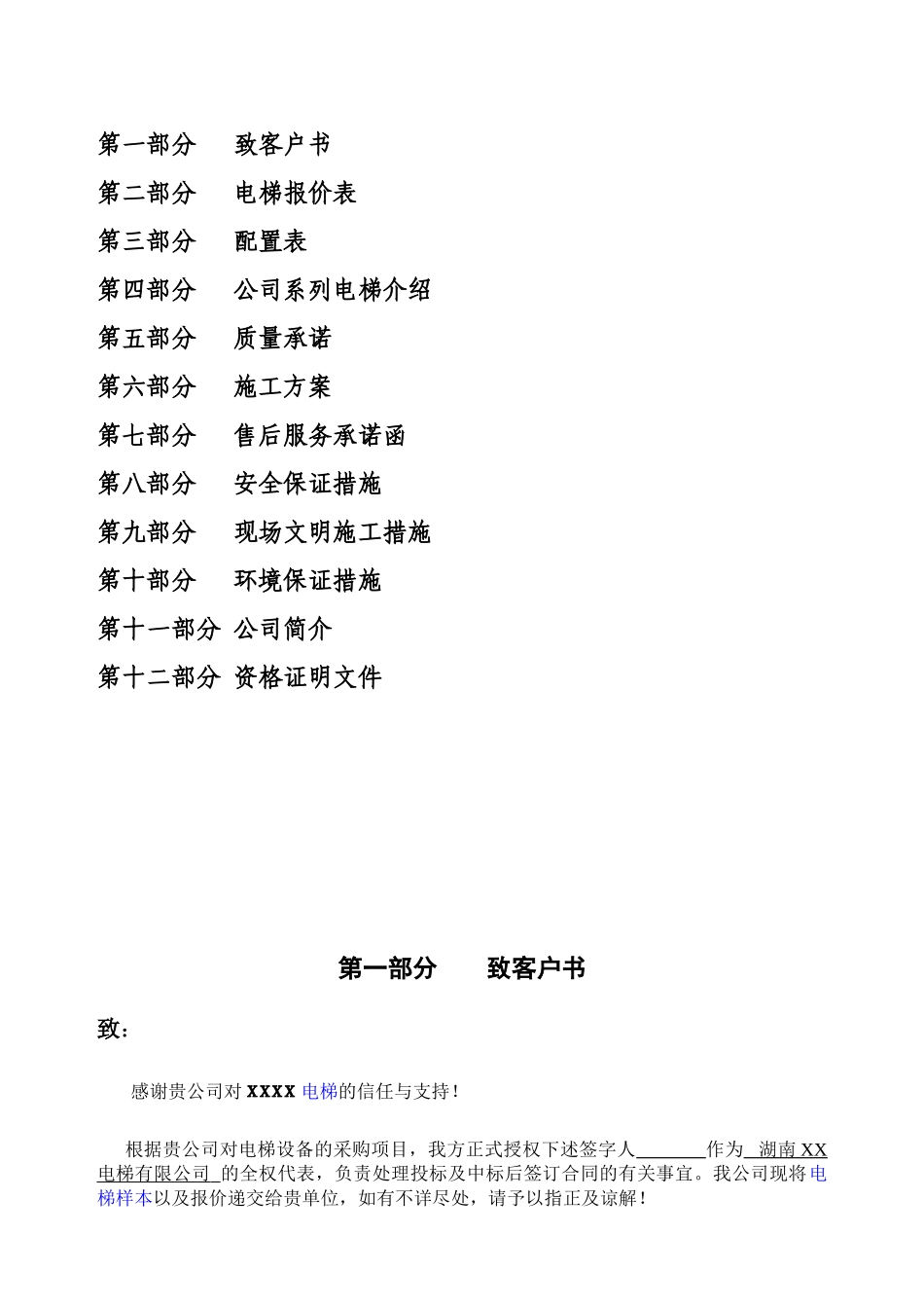 电梯最新版投标文件_第2页