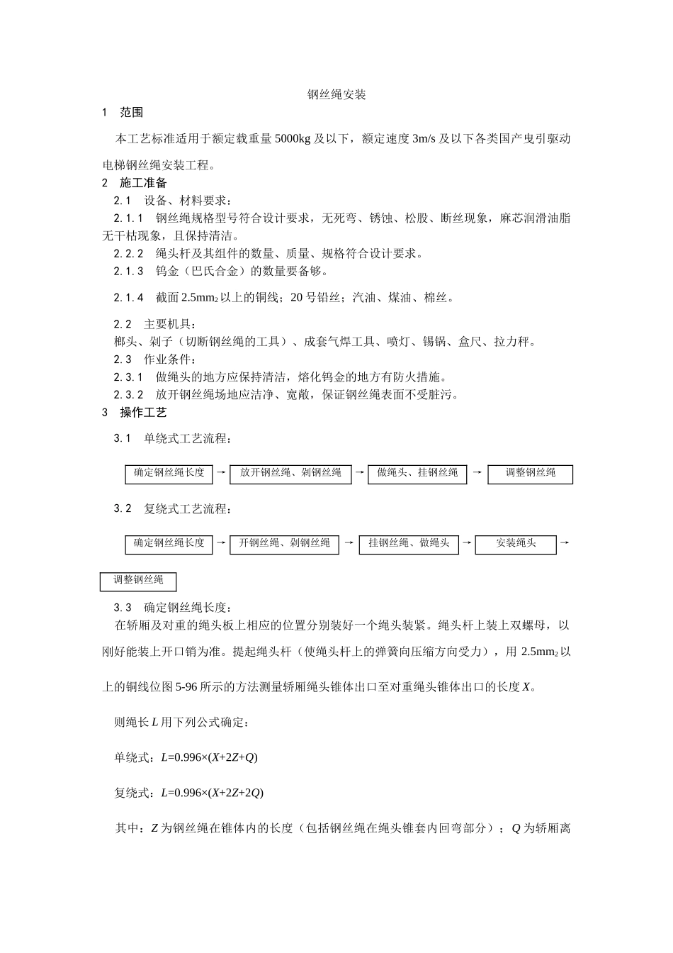 电梯钢丝绳安装_第1页