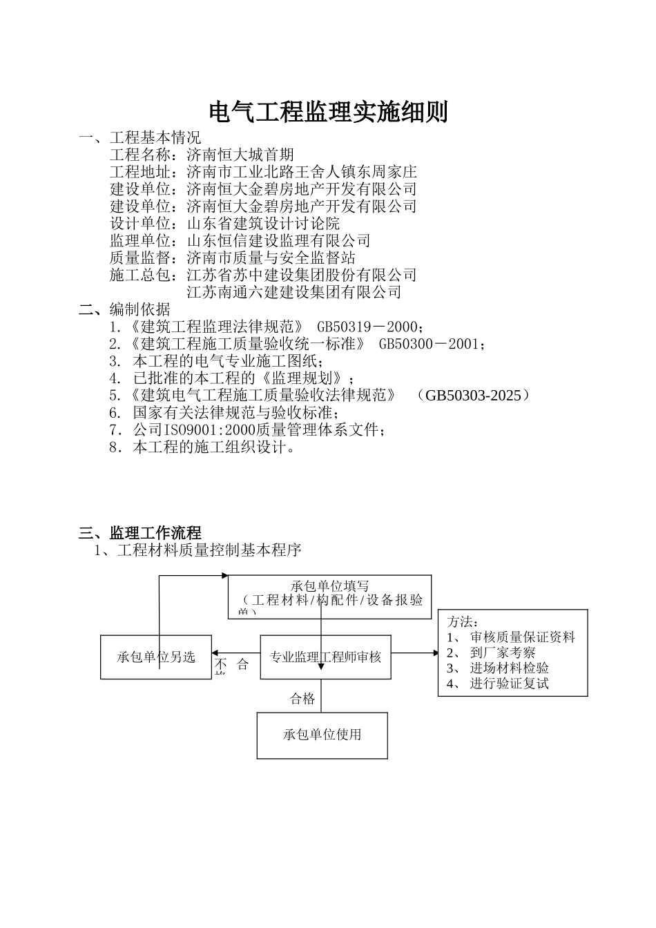 电气安装工程监理实施细则1_第1页