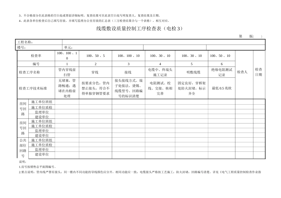 电气工程质量控制工序检查表_第3页