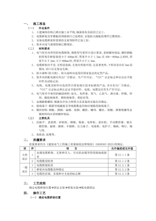 电气竖井内电缆桥架工程
