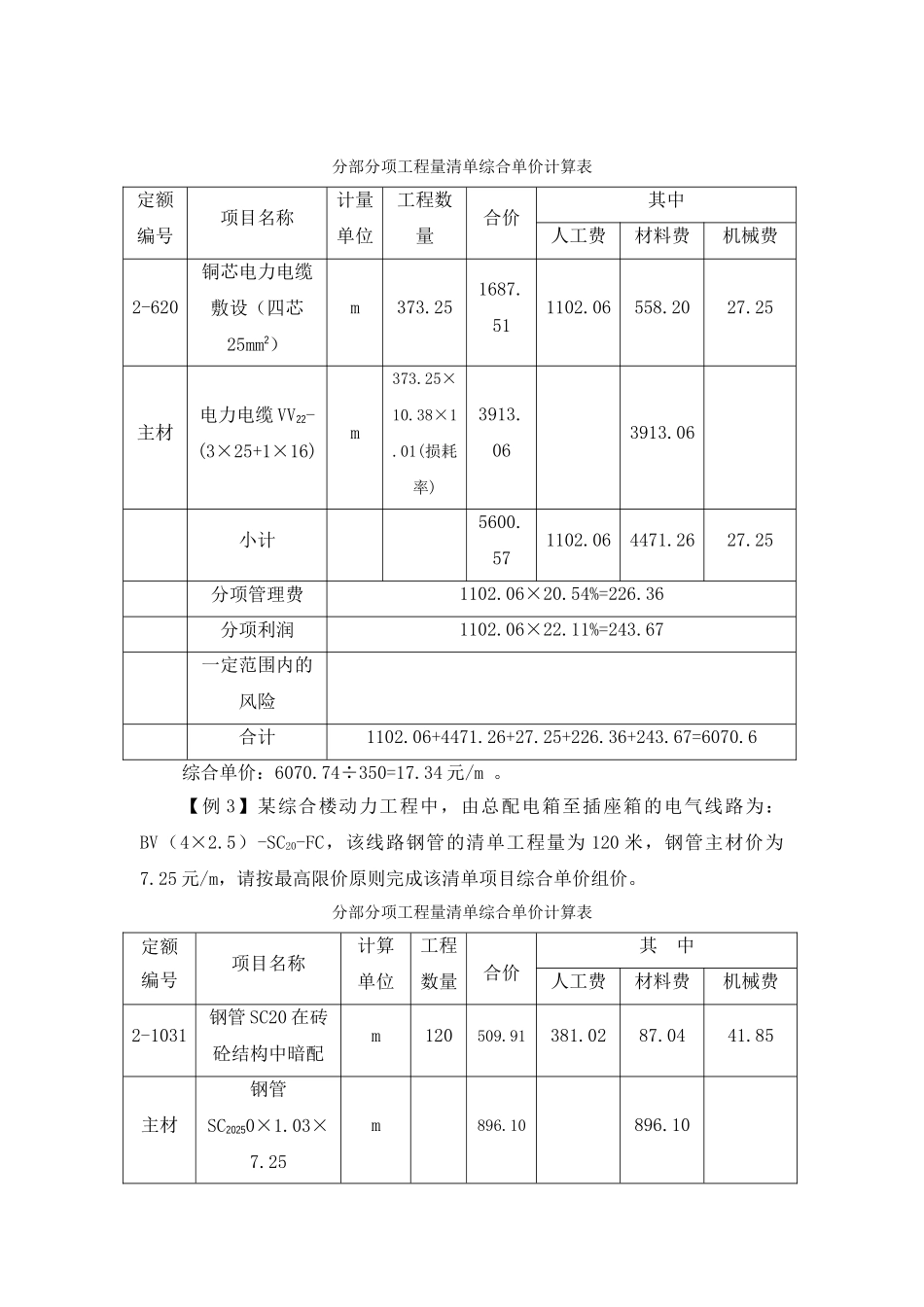 电气造价员考试典型题型解析_第3页