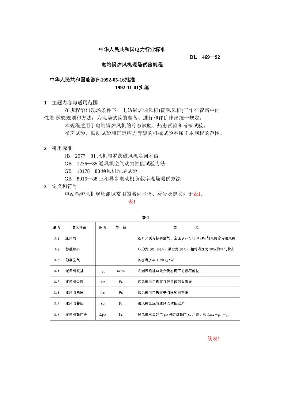 电站锅炉风机现场试验规程_第1页