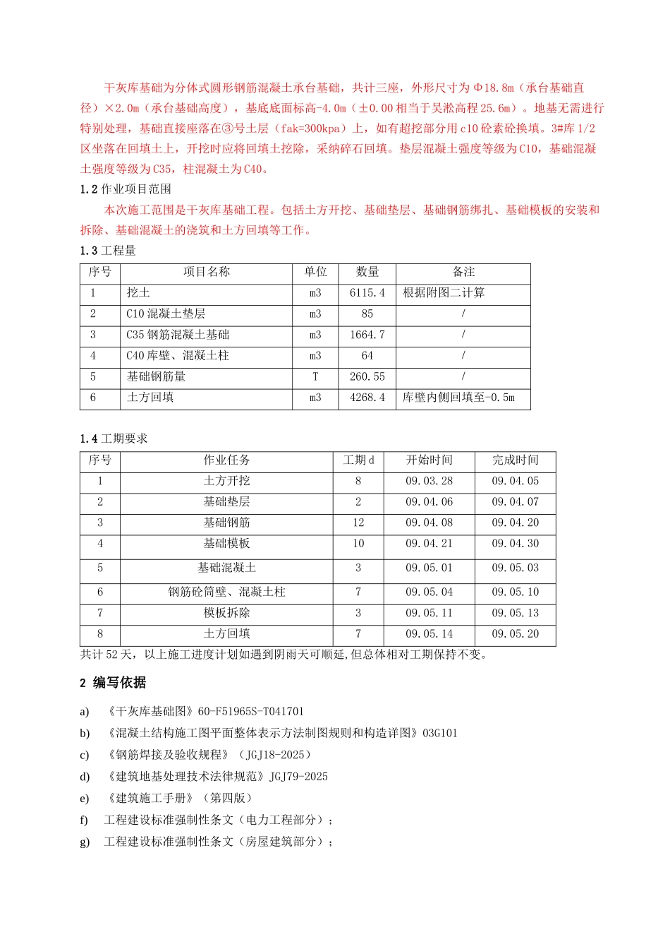 百万千瓦机组干灰库基础作业指导书_第3页