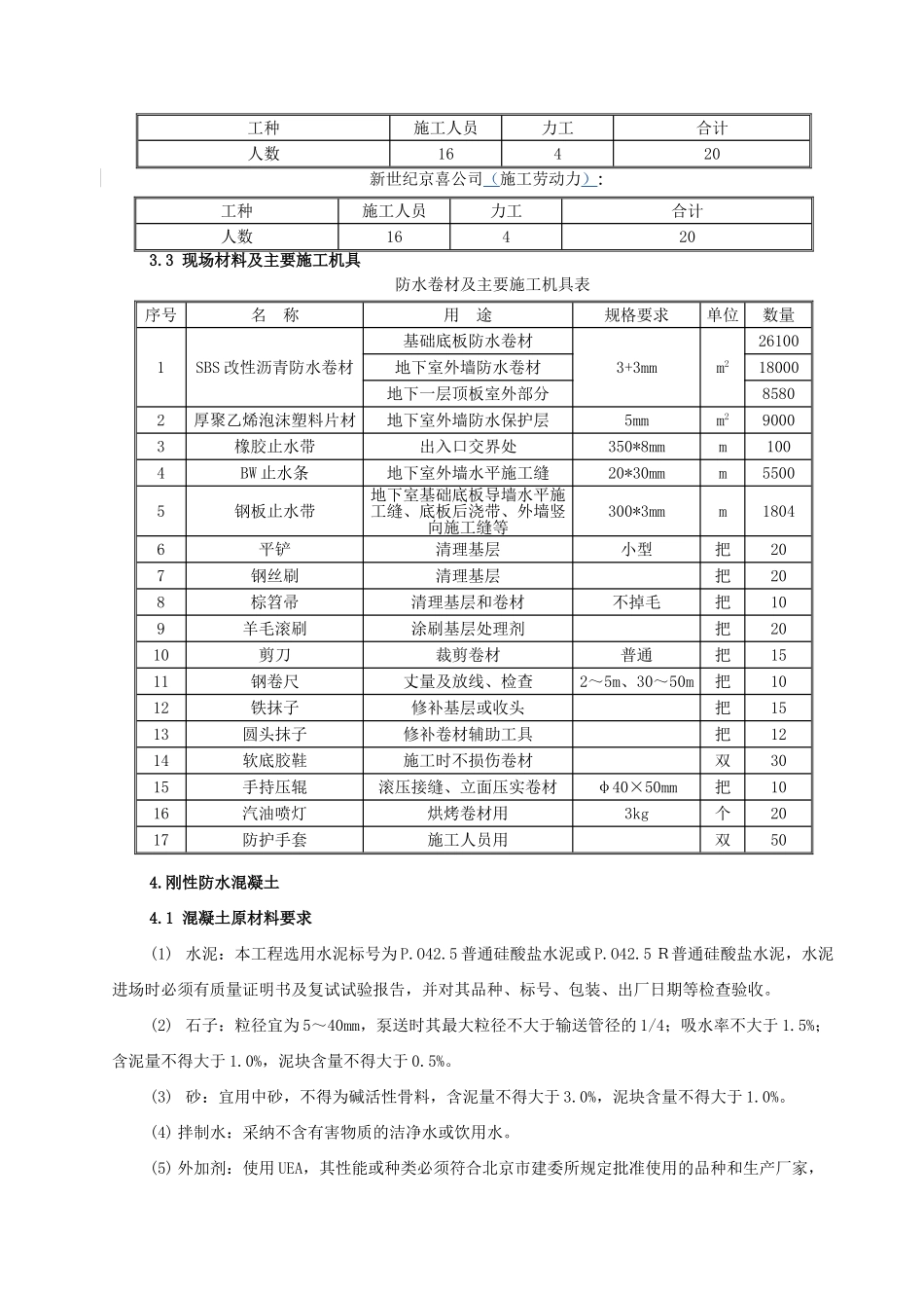 百度大厦地下防水施工方案_第3页