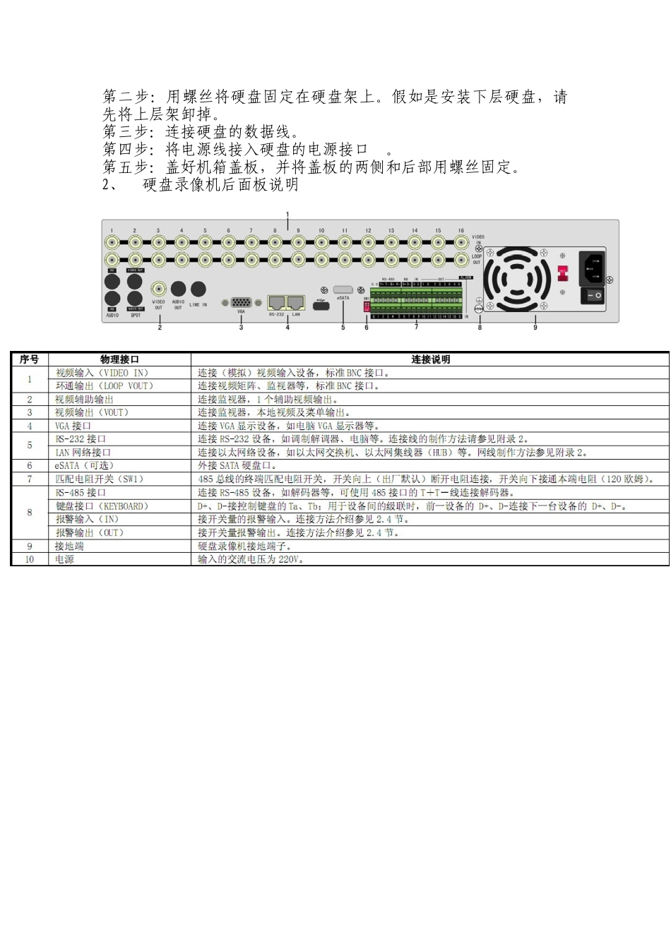 监控设备安装作业指导书_第2页