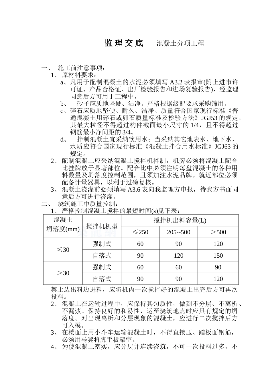 监理交底--混凝土_第1页