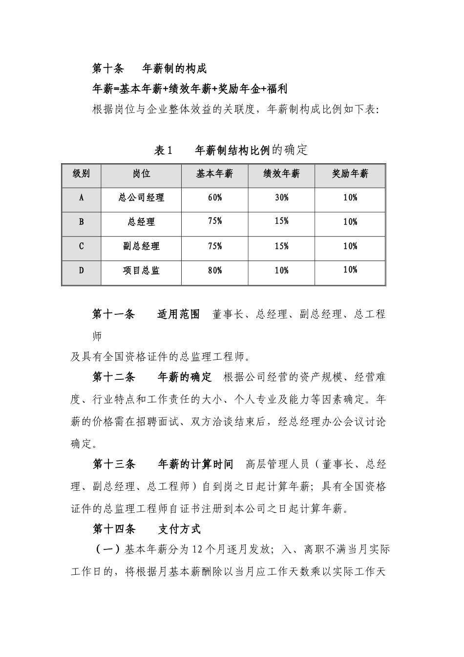监理公司薪酬福利管理制度_第3页