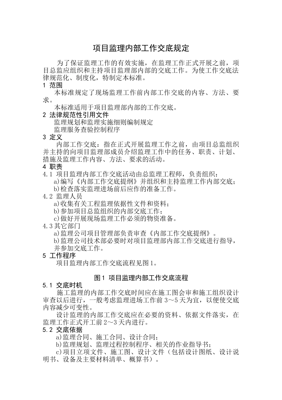 监理项目监理内部工作交底规定_第1页