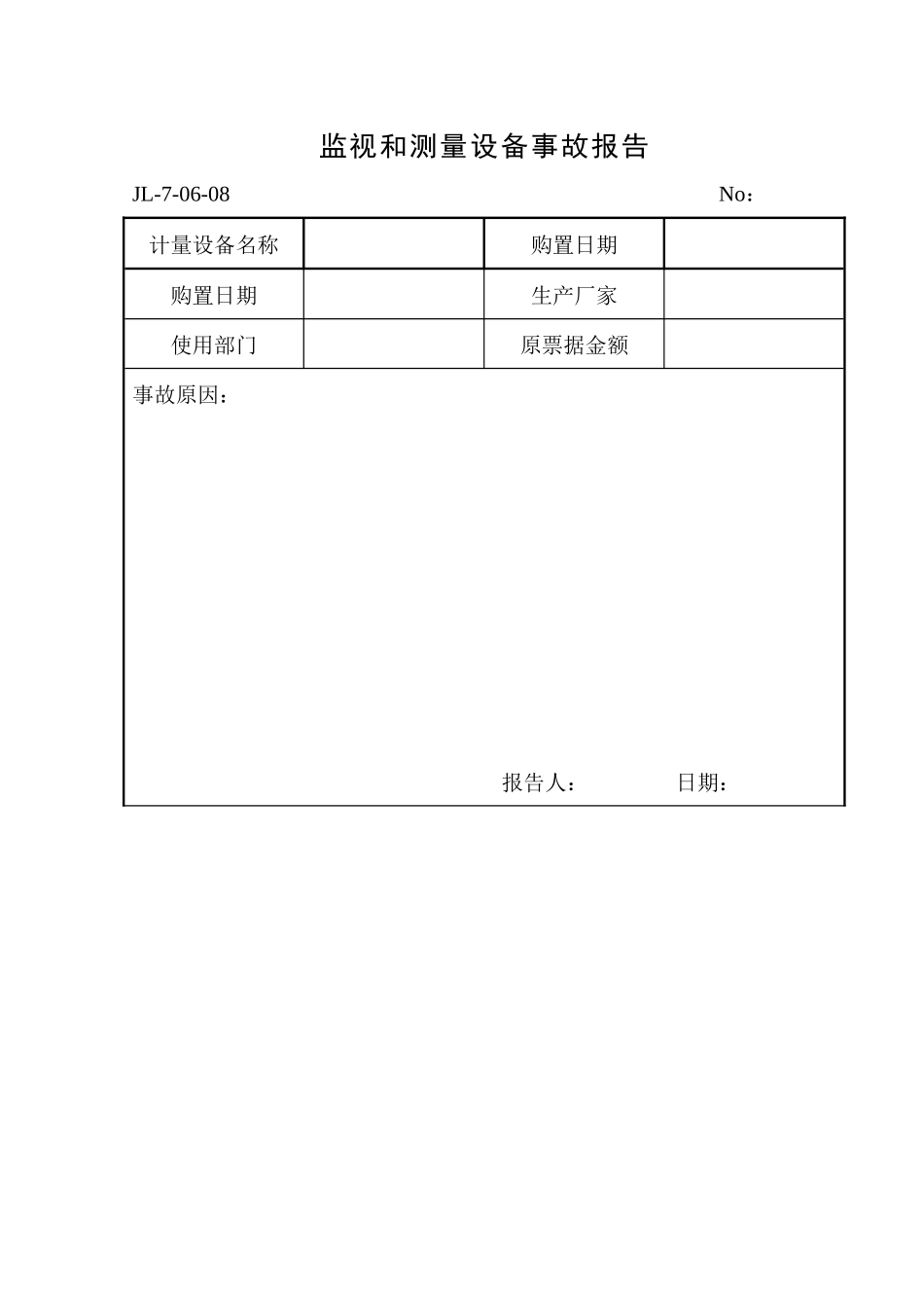 监视和测量设备事故报告_第1页