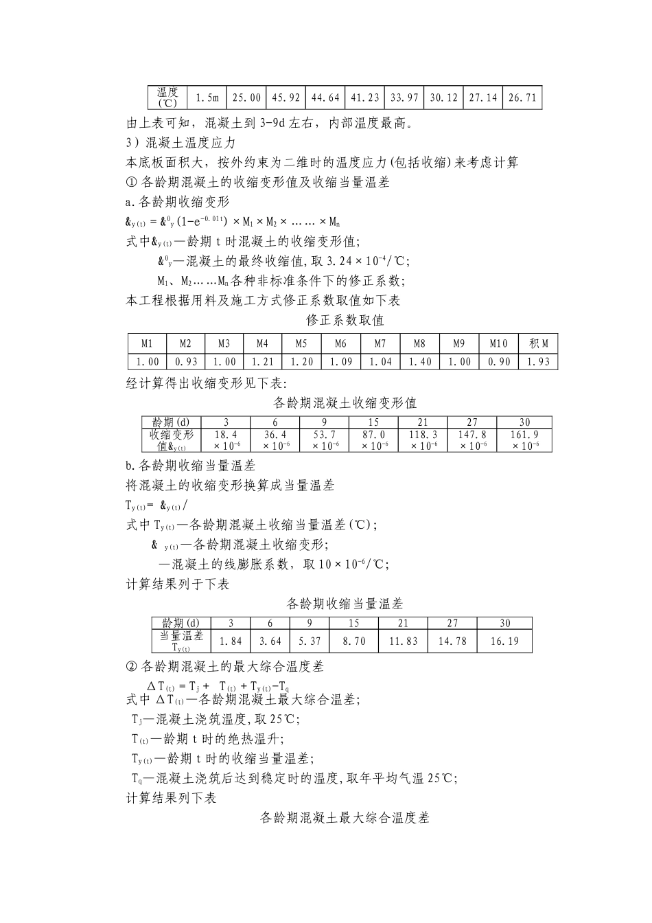 直线加速器室大体积混凝土温度应力计算_第2页