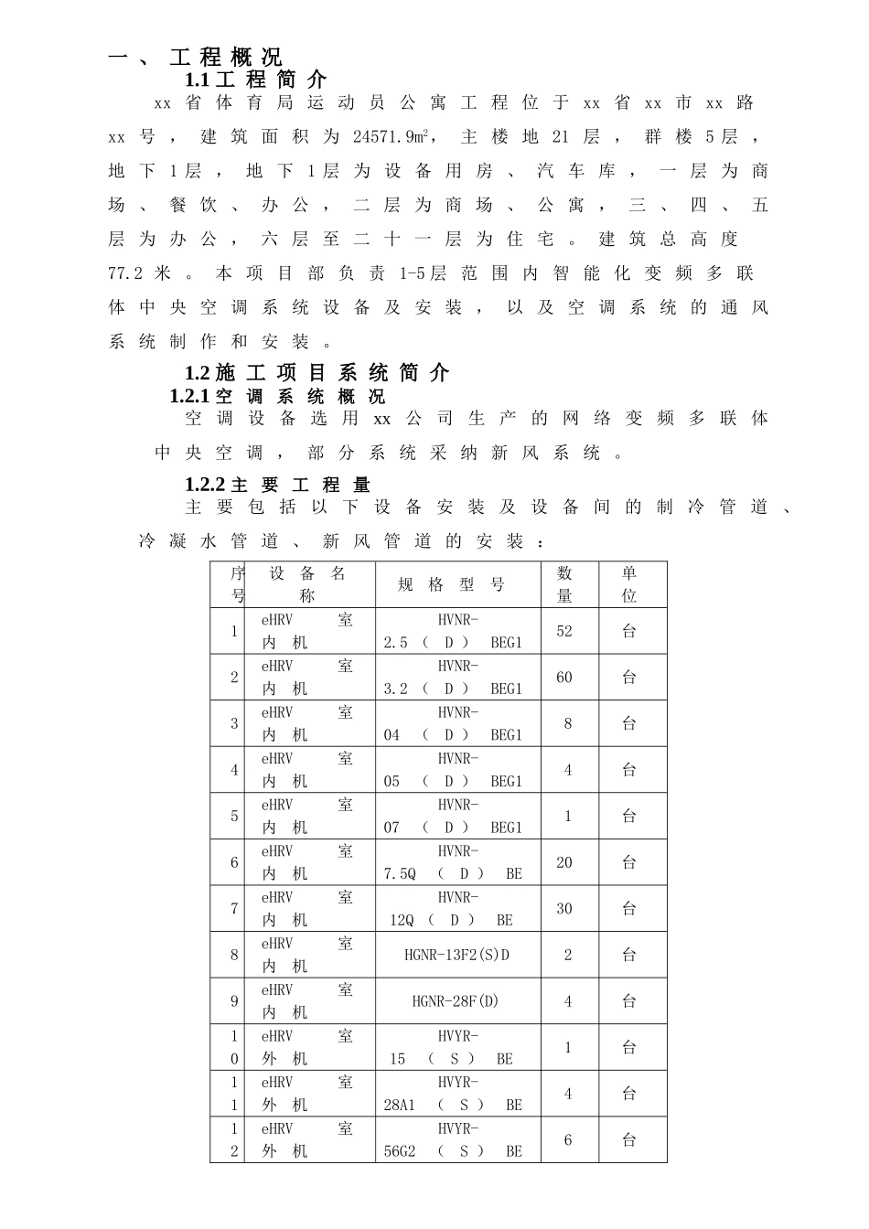 省体育局运动员公寓空调工程施工方案_第3页