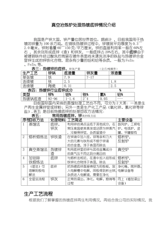 真空冶炼炉处理热镀底锌情况介绍