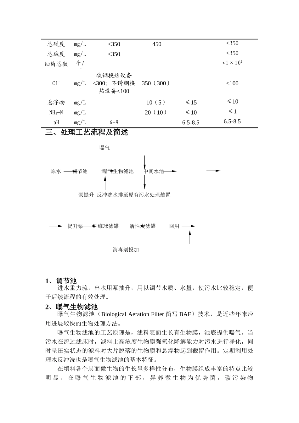 石油一厂污水回用工程方案设计说明_第2页