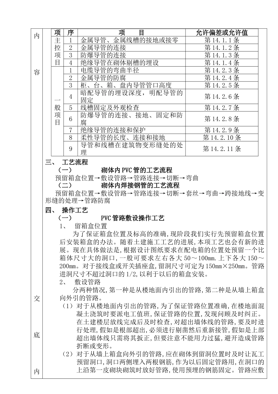 砌体内管路敷设--分项工程质量技术交底_第2页