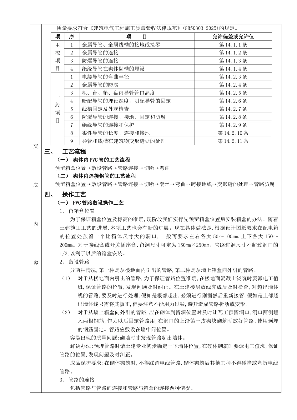 砌体内管路敷设工程技术交底_第2页
