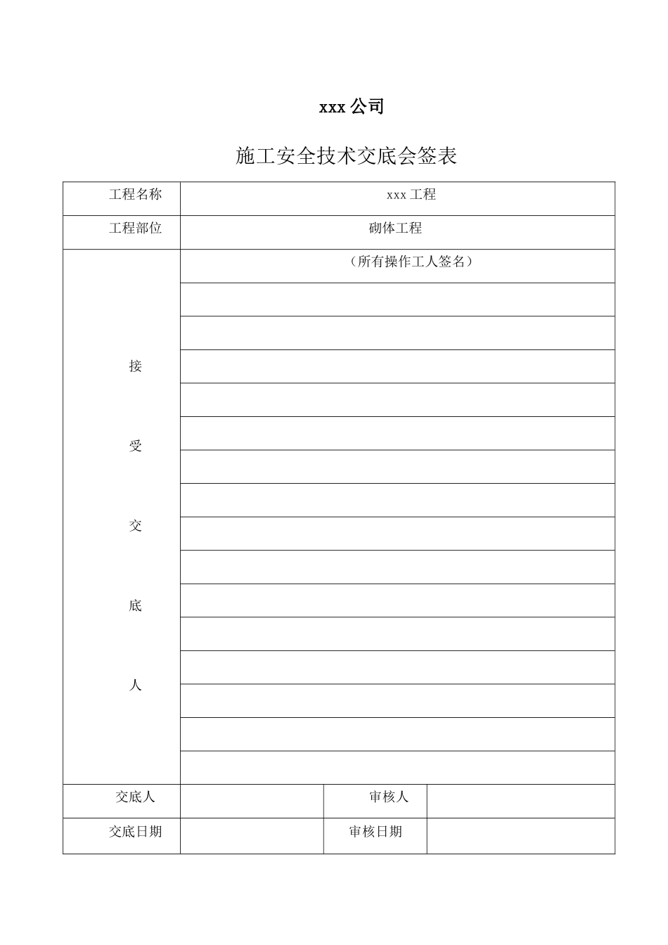 砌体工程技术交底_第1页
