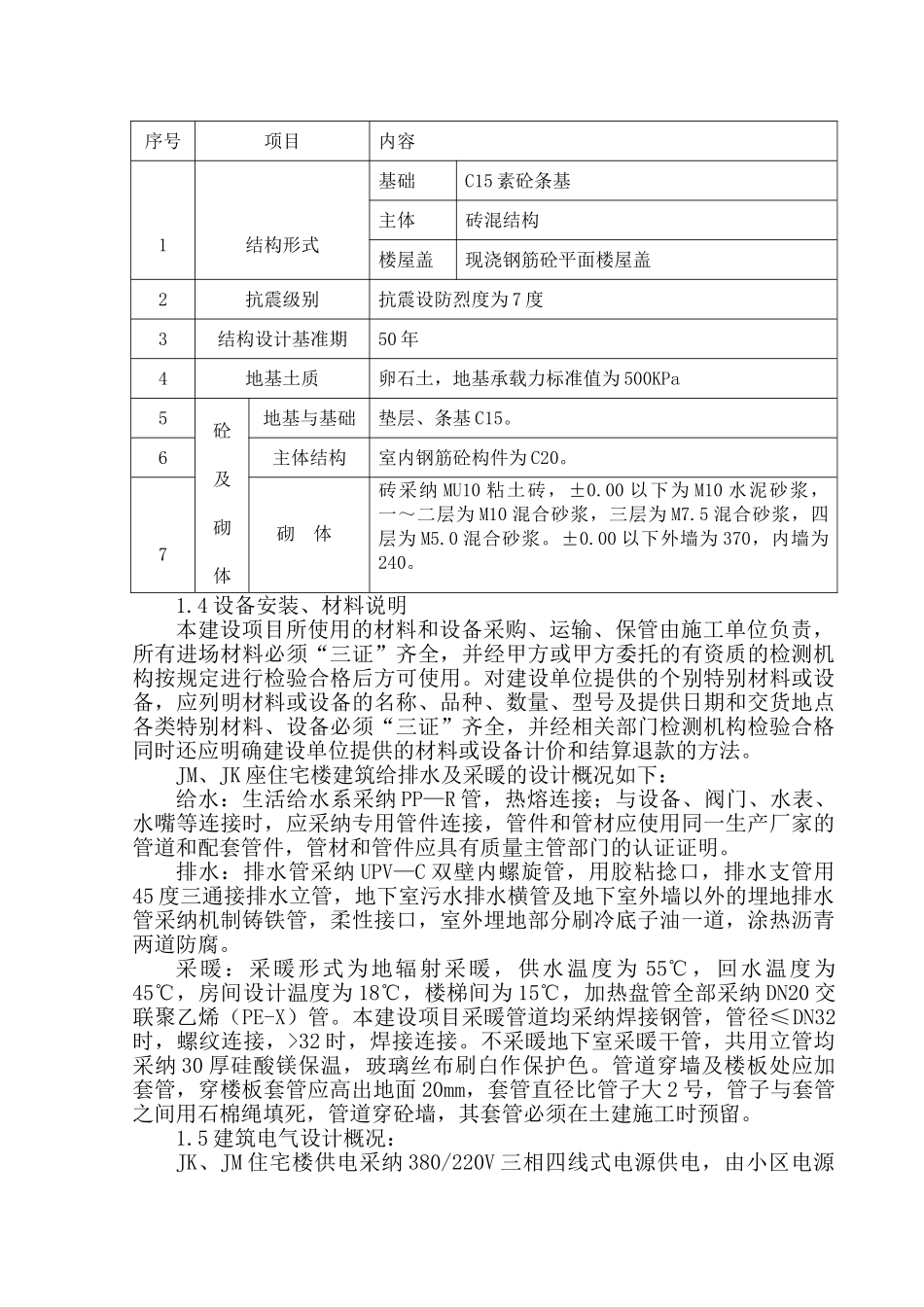 砖混结构住宅楼施工投标书_第2页
