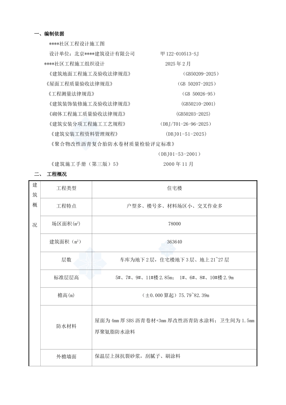 社区楼群初装修施工方案_第1页