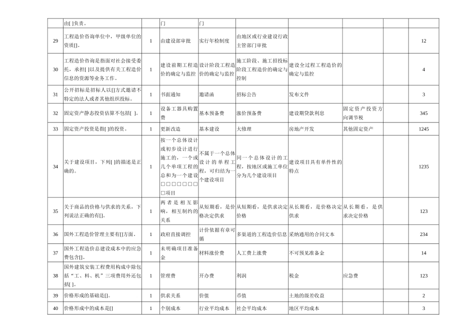 福建省建设工程造价员考试试题及答案_第3页