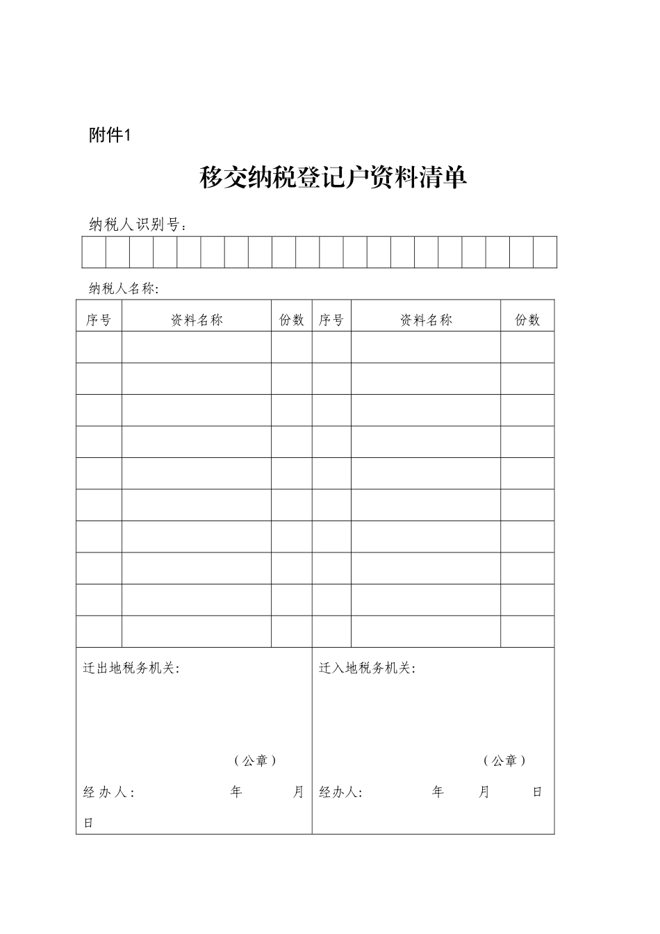 移交纳税登记户资料清单_第1页