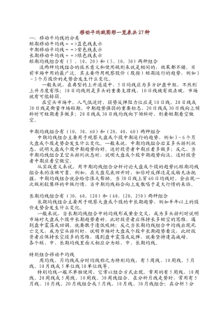 移动平均线图形一览表共27种