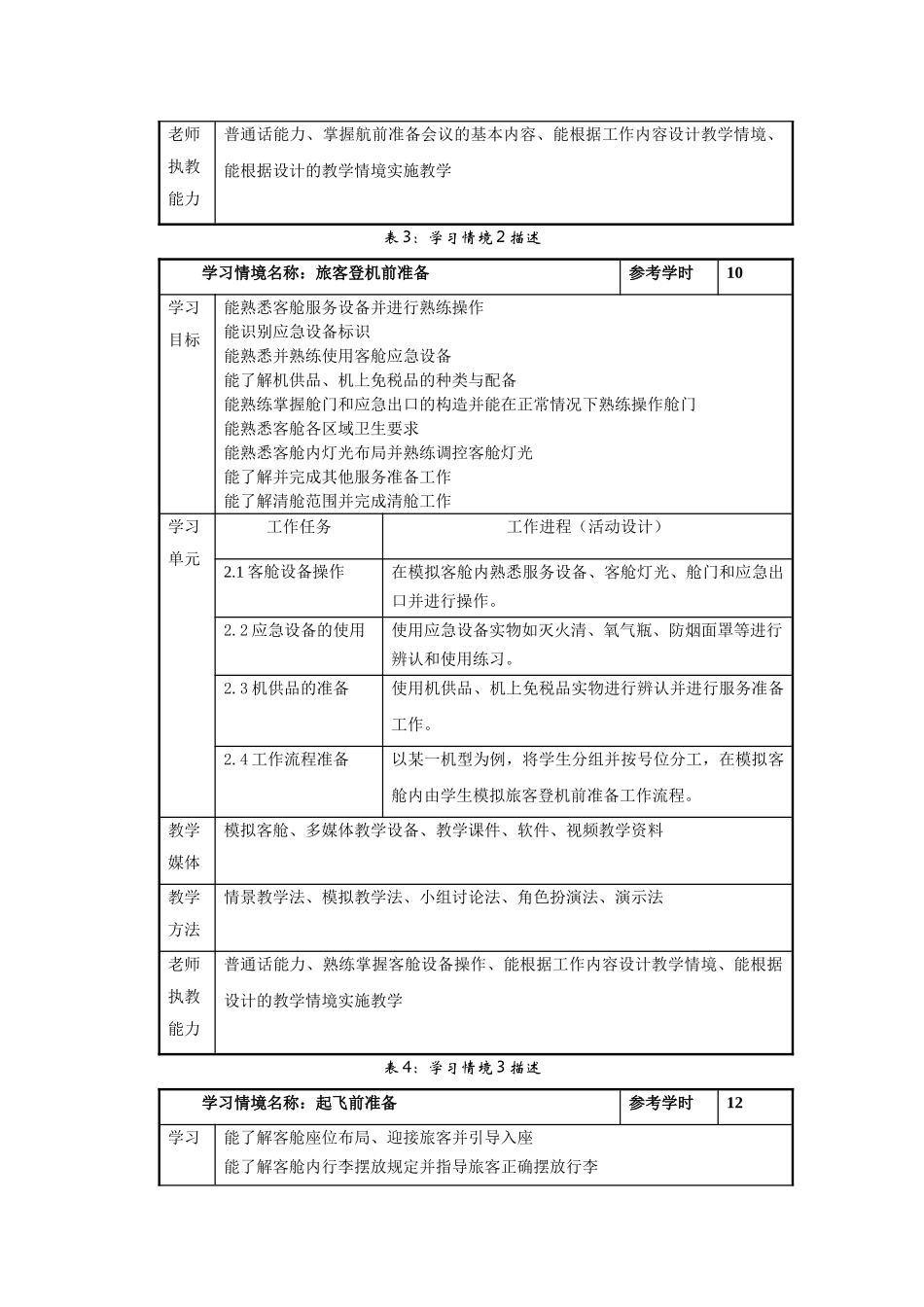 空乘服务概论课程标准_第3页