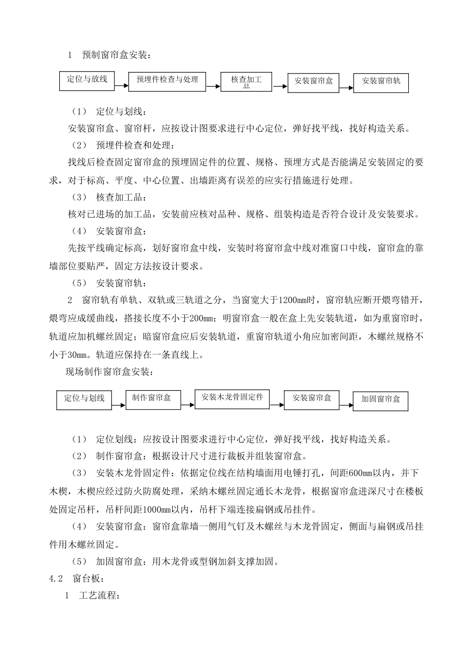 窗帘盒、窗台板、散热器罩制作安装施工工艺_第2页