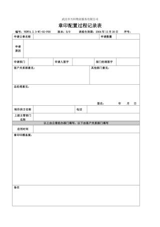 章印配置过程记录表