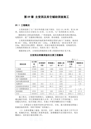 第09章-主变洞及其它辅助洞室施工----