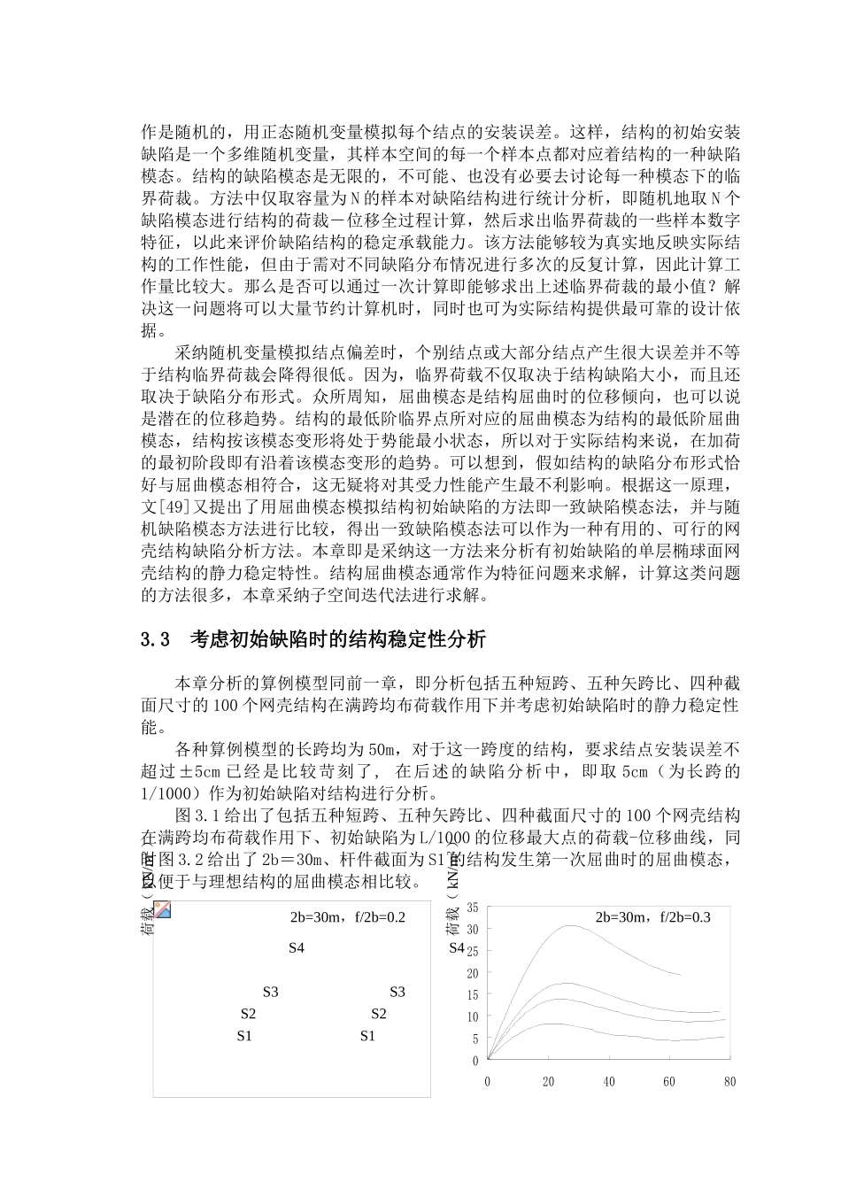 第三章--初始缺陷及荷载不对称分布对单层k8型椭球壳稳定性的影响_第2页