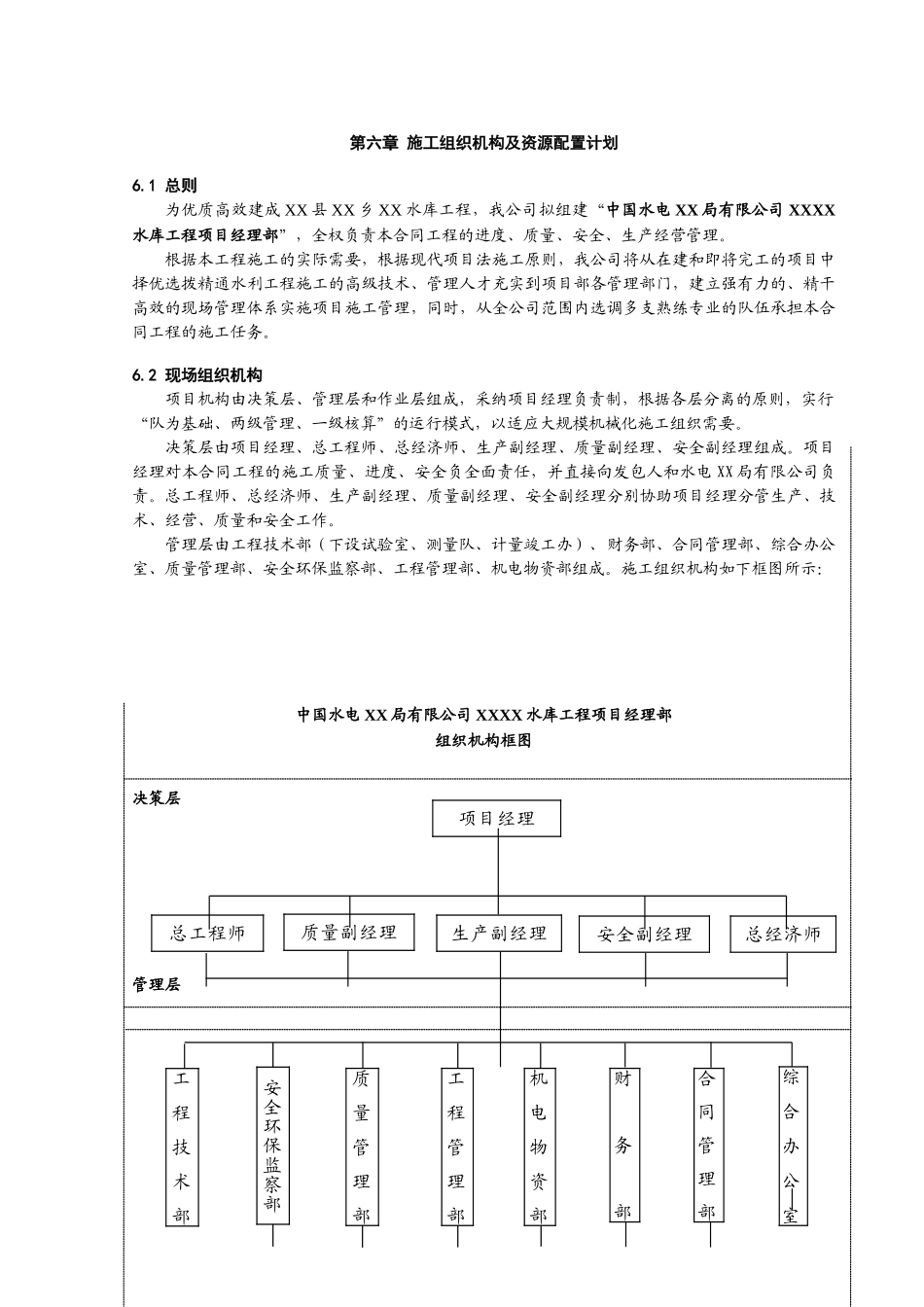 第六章-施工组织机构及资源配置计划_第1页