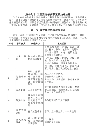 第十九章--紧急情况的处理措施、预案以及抵抗风险的措施