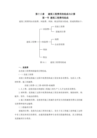 第十八章---建筑工程费用的组成与计算