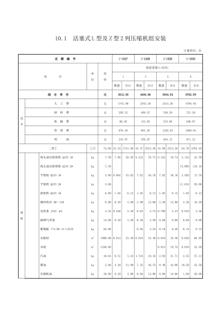 第十章-压缩机安装-定额