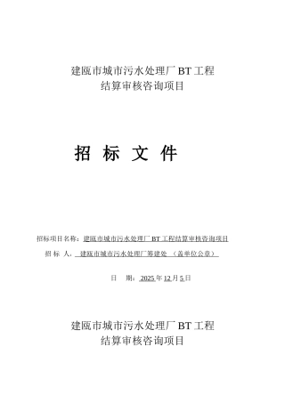 简单的审计招标文件