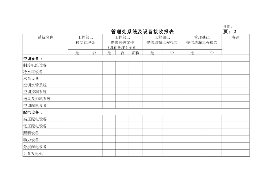管理处系统及设备接收报表_第2页