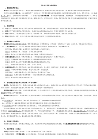 管理学最终版笔记