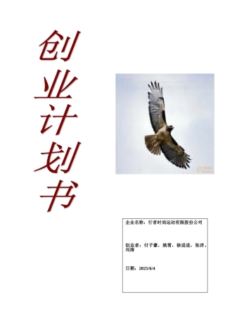 篮球企业创业计划书