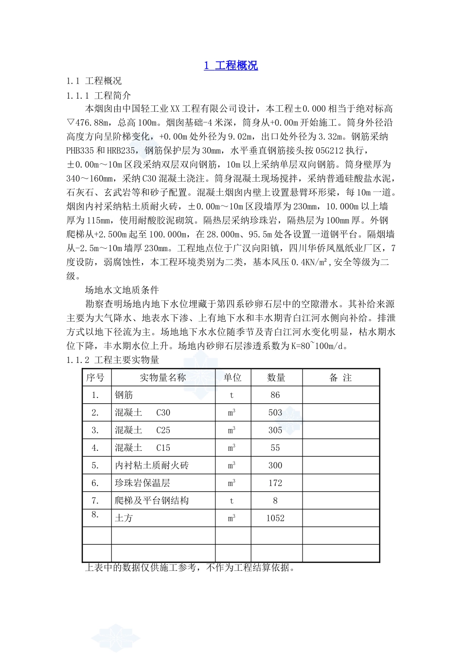米烟囱筒身专项施工方案_第1页