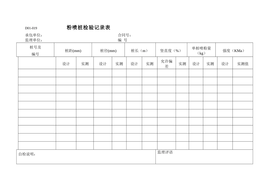 粉喷桩检验记录表_第1页