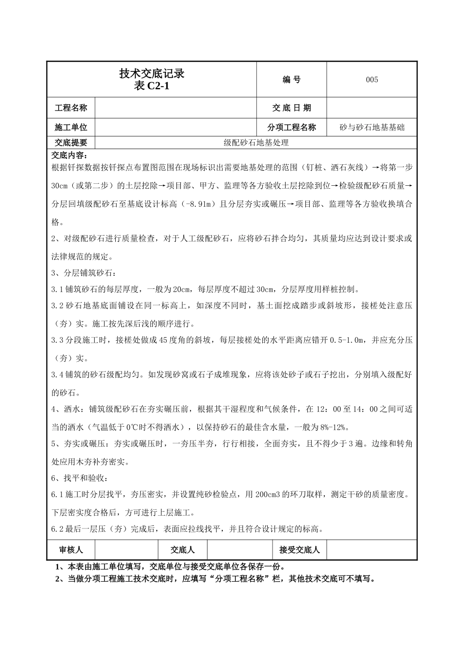 级配砂石地基处理技术交底_第2页