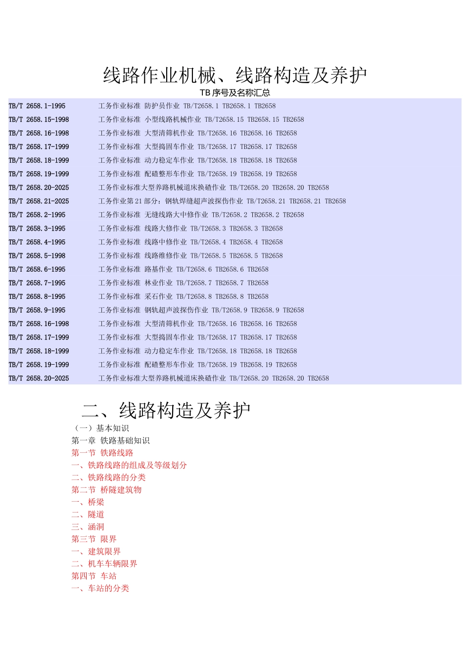 线路作业机械、线路构造及养护_第1页