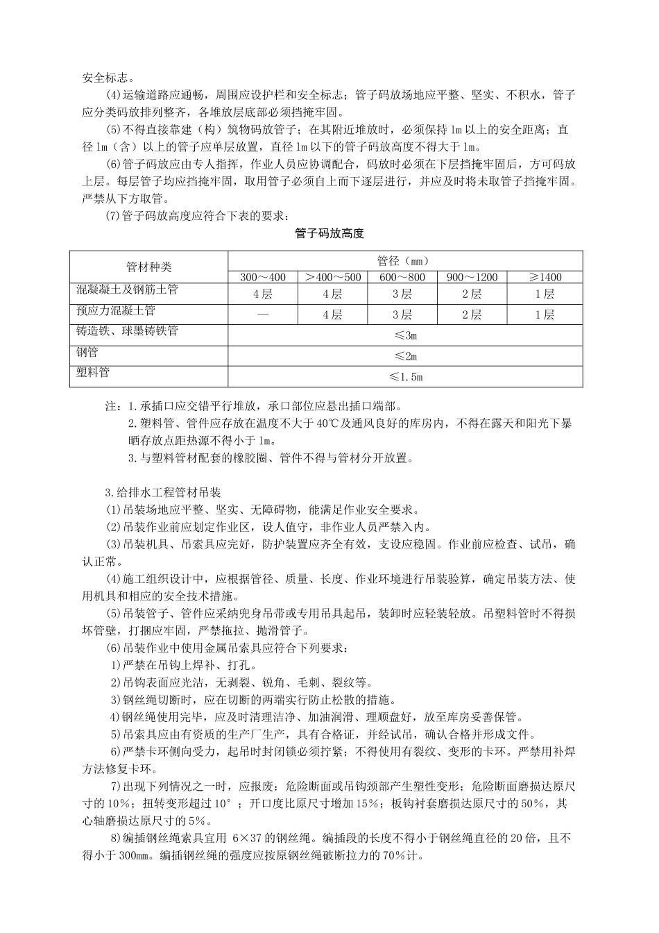 给排水工程管材吊装与运输安全技术交底_第2页