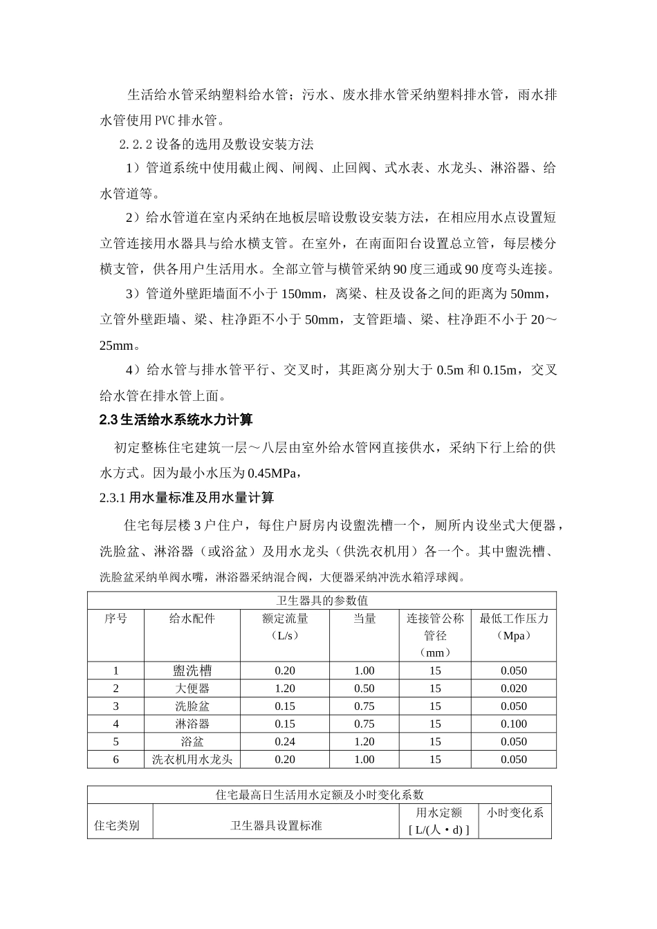 给排水设计说明书1_第2页