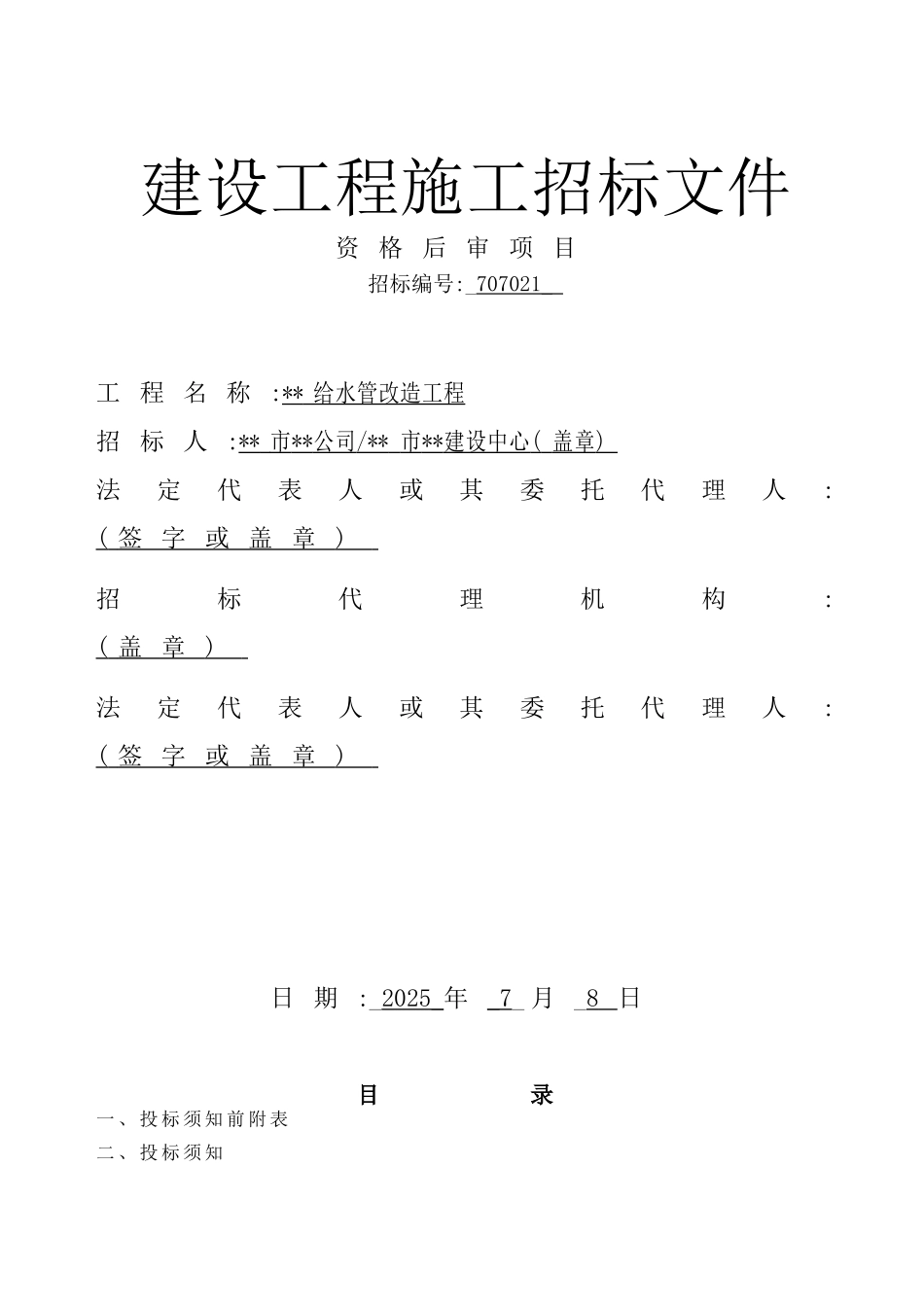 给水管改造工程施工招标文件_第2页